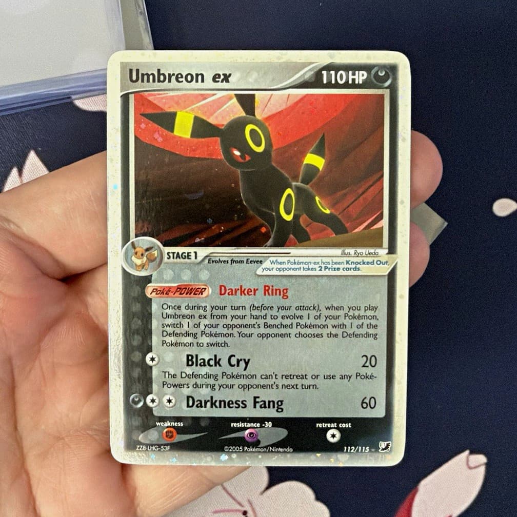 Umbreon ex 112/115 EX Unseen Forces Holo Ultra Rare English 2005 110HP