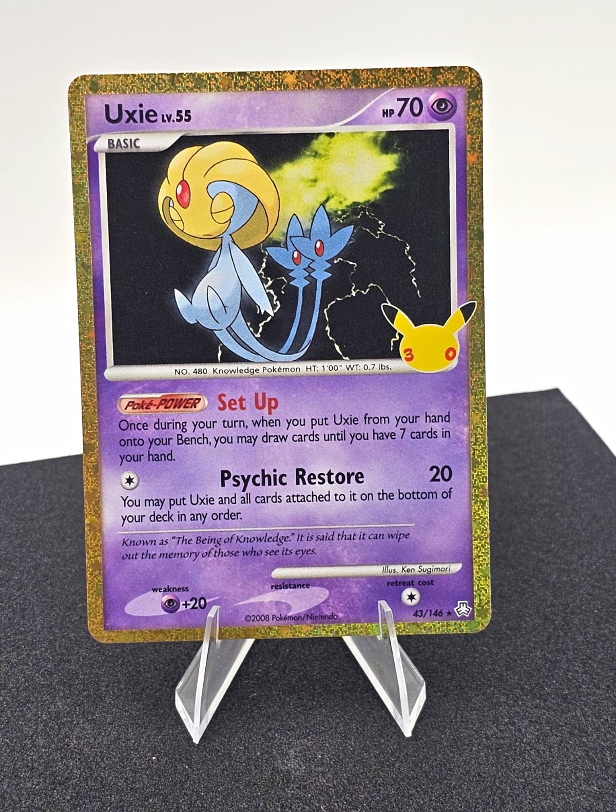 Uxie 43/146 Pokemon 30th Celebration Classic Collection NM