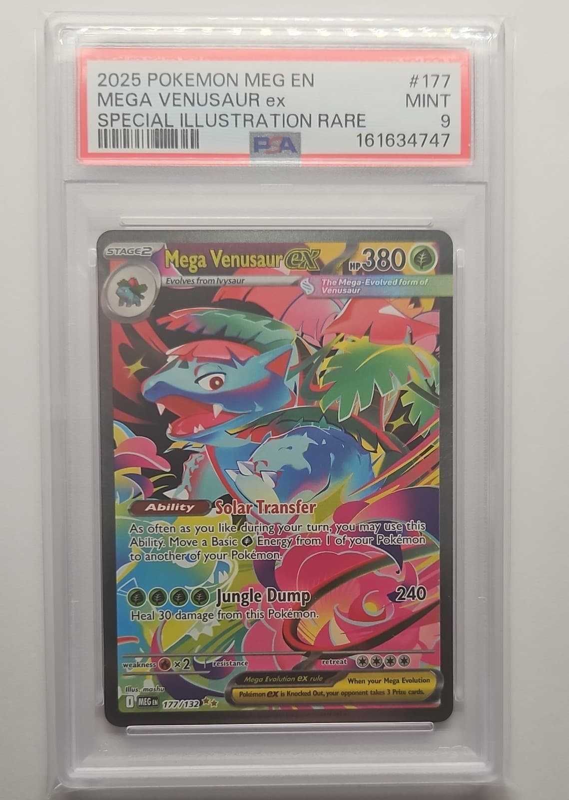 Mega Venusaur ex 177/132 Me01: Mega Evolution Holo PSA 9
