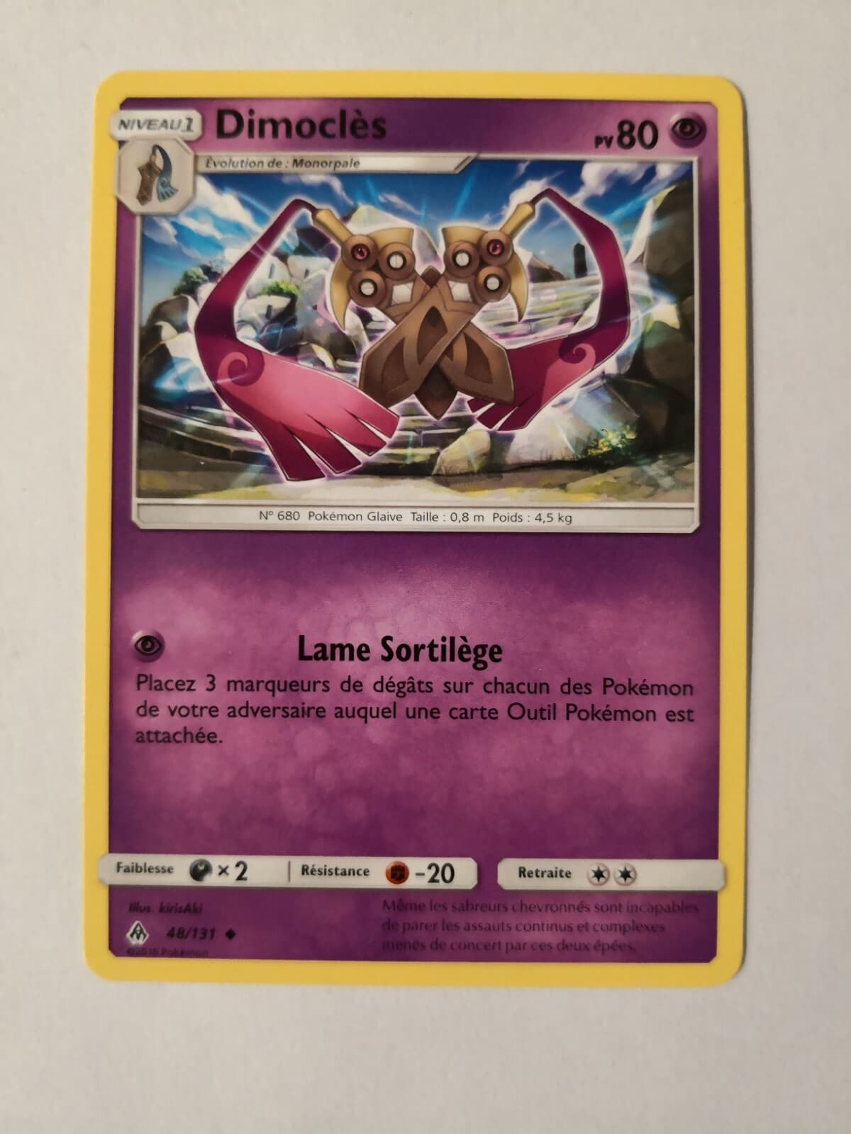 Carte Pokémon - Dimoclès 48/131 - SL06: Lumière Interdite