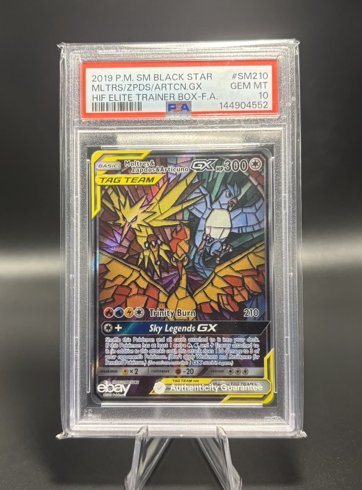 Moltres & Zapdos & Articuno GX #SM210 SM Holo PSA 10 - 2019 Pokemon