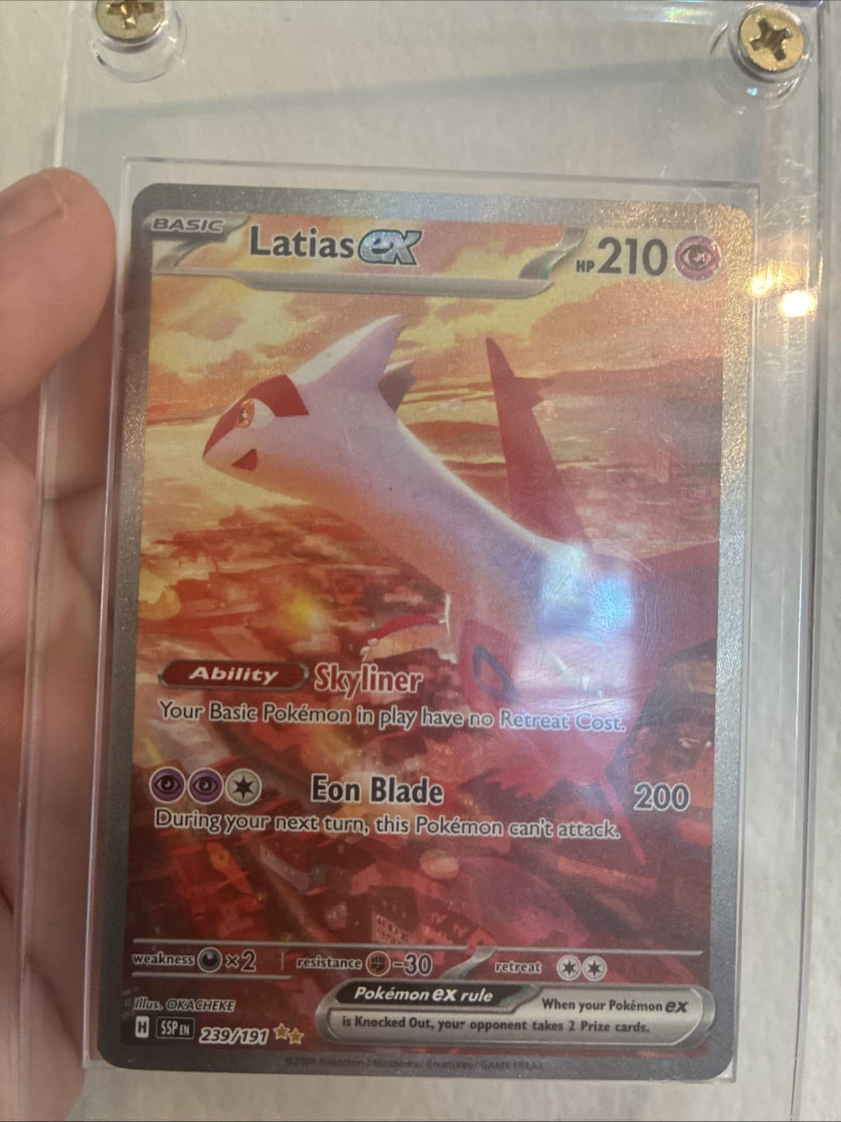Pokémon Surging Sparks Latias EX 239/191 Special Illustration Rare SIR