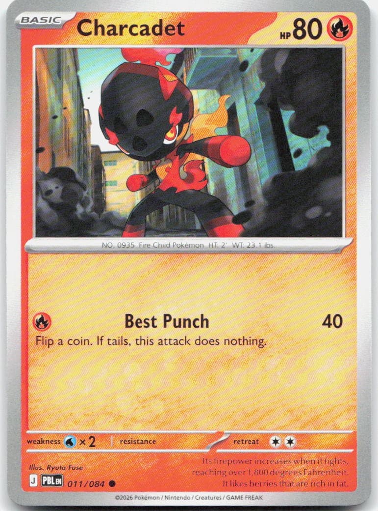 Charcadet 11/84 ME05 Pitch Black C NM Pokémon — English