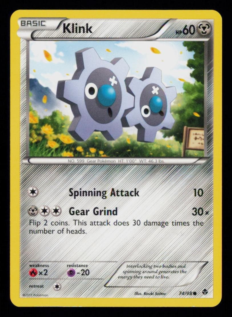 Klink 74/98 Common Emerging Powers Pokemon Near Mint
