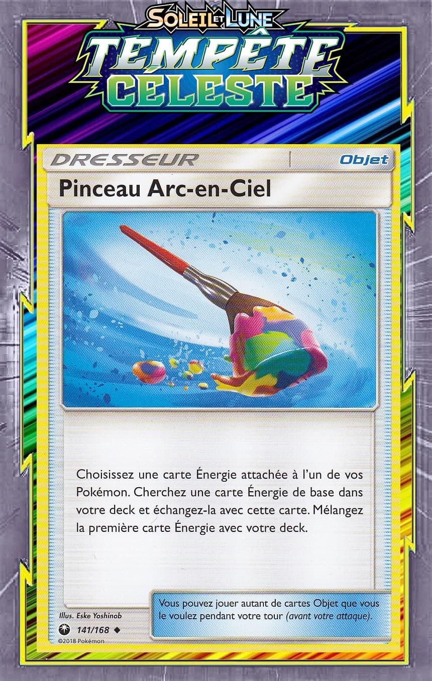 Pinceau Arc-En-Ciel - SL07:Tempête Celeste-141/168-Carte Pokemon Neuve Française