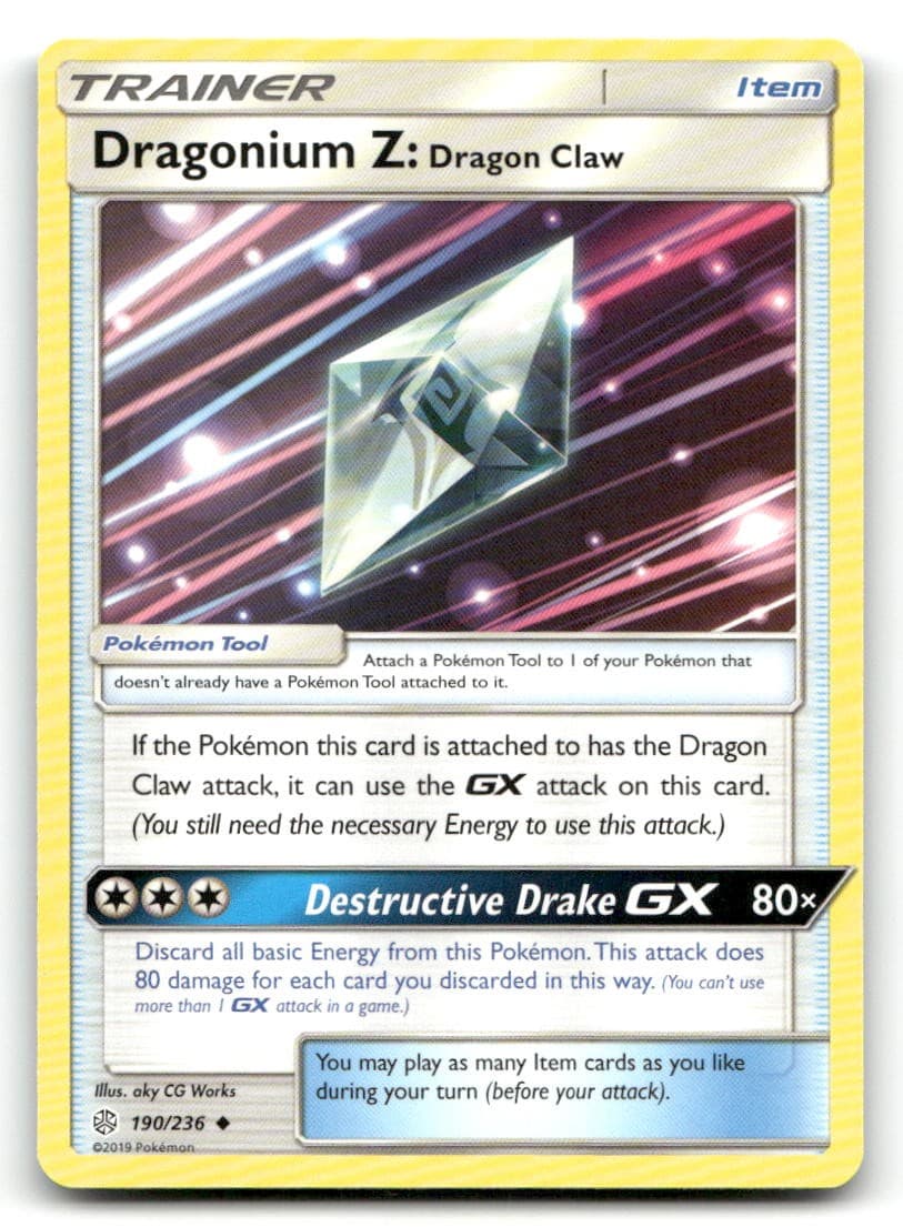 Dragonium Z: Dragon Claw SM - Cosmic Eclipse 190/236 LP Pokemon
