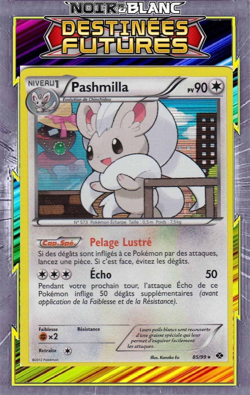 Pashmilla Holo - NB04:Destinées Futures - 85/99 - Carte Pokemon Française
