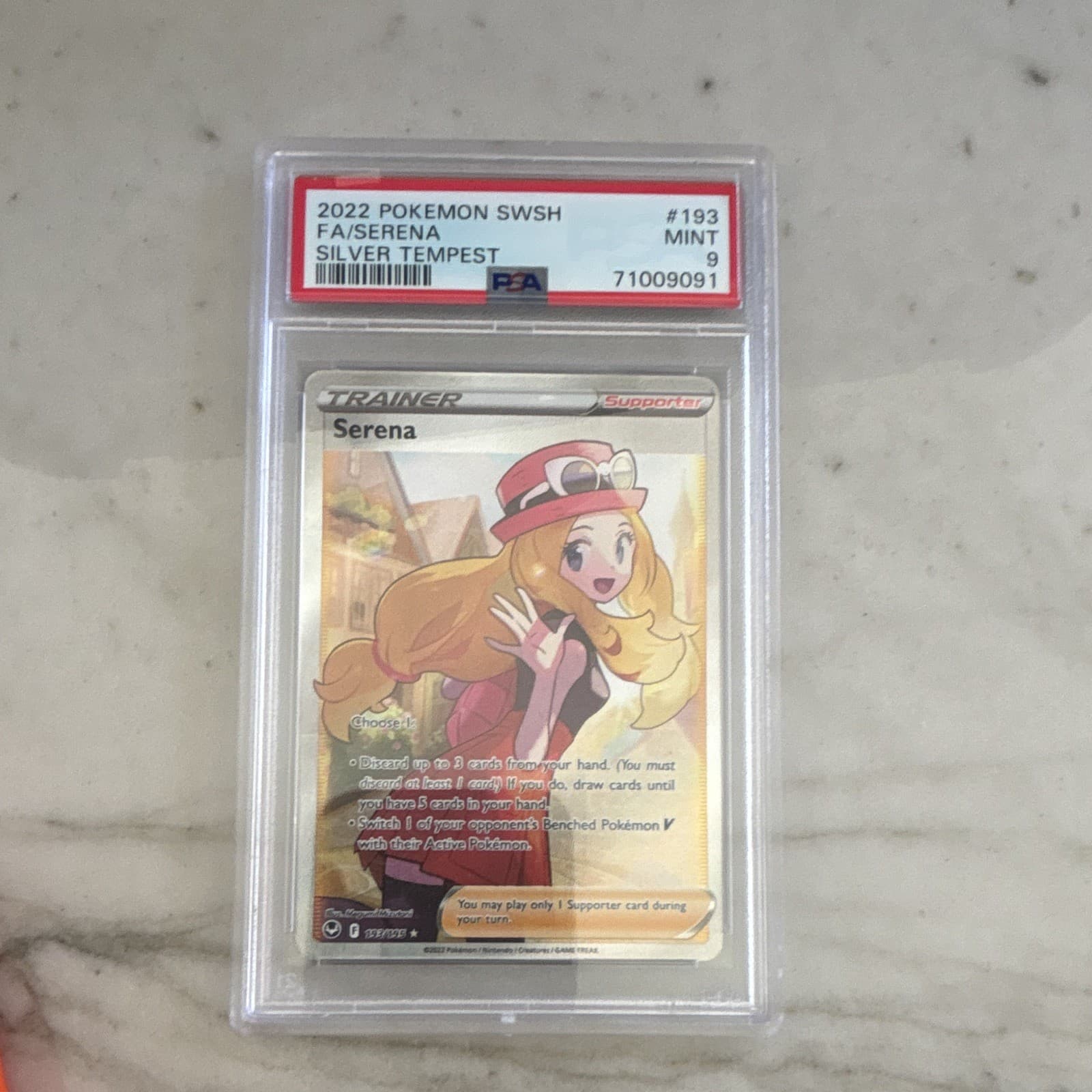 The Pokémon Company Serena 193/195 Silver Tempest Ultra Rare Holo Eng PSA 9