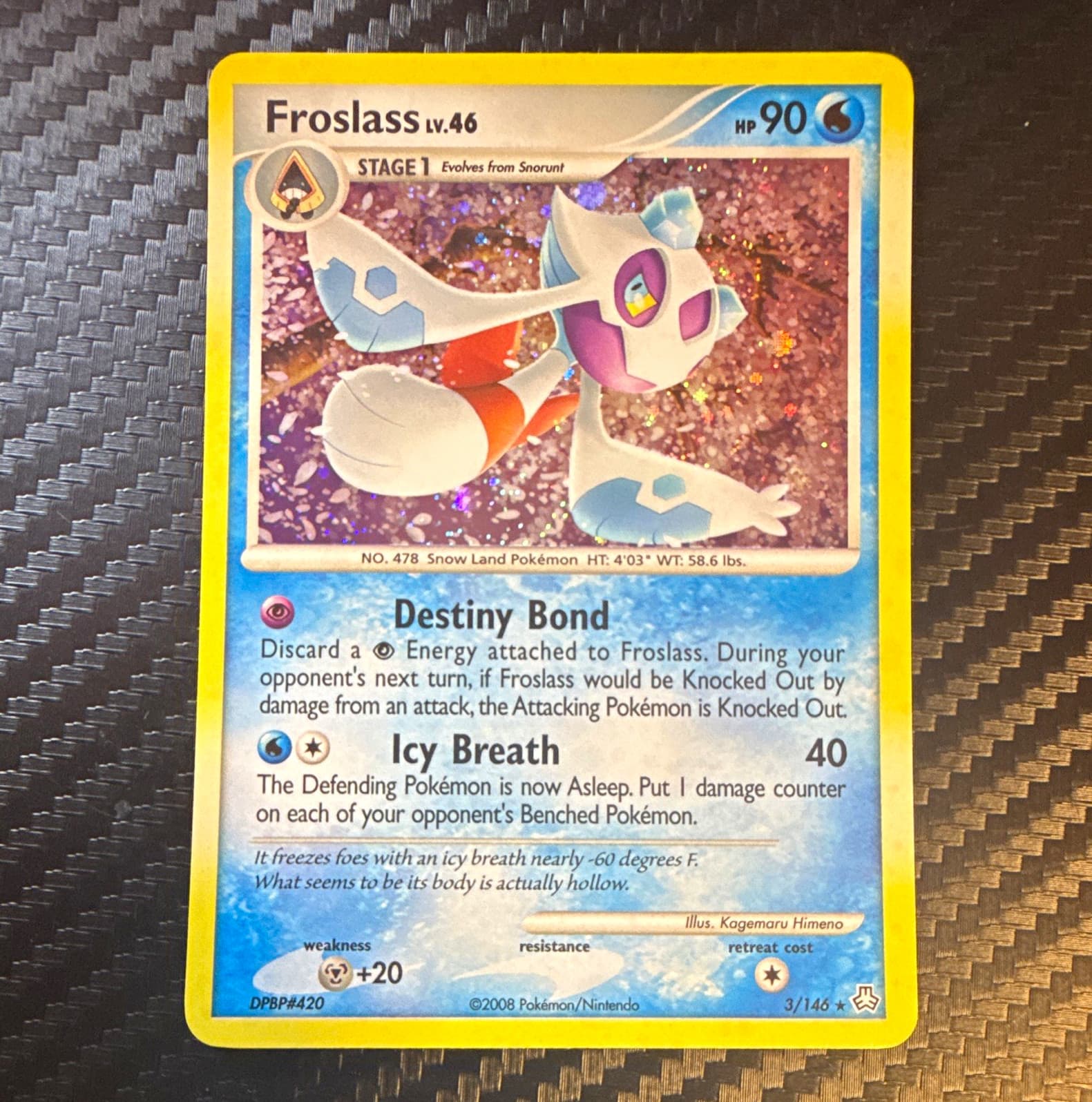 The Pokémon Company Froslass 3/146 Legends Awakened Holo Rare English 2008 HP 90