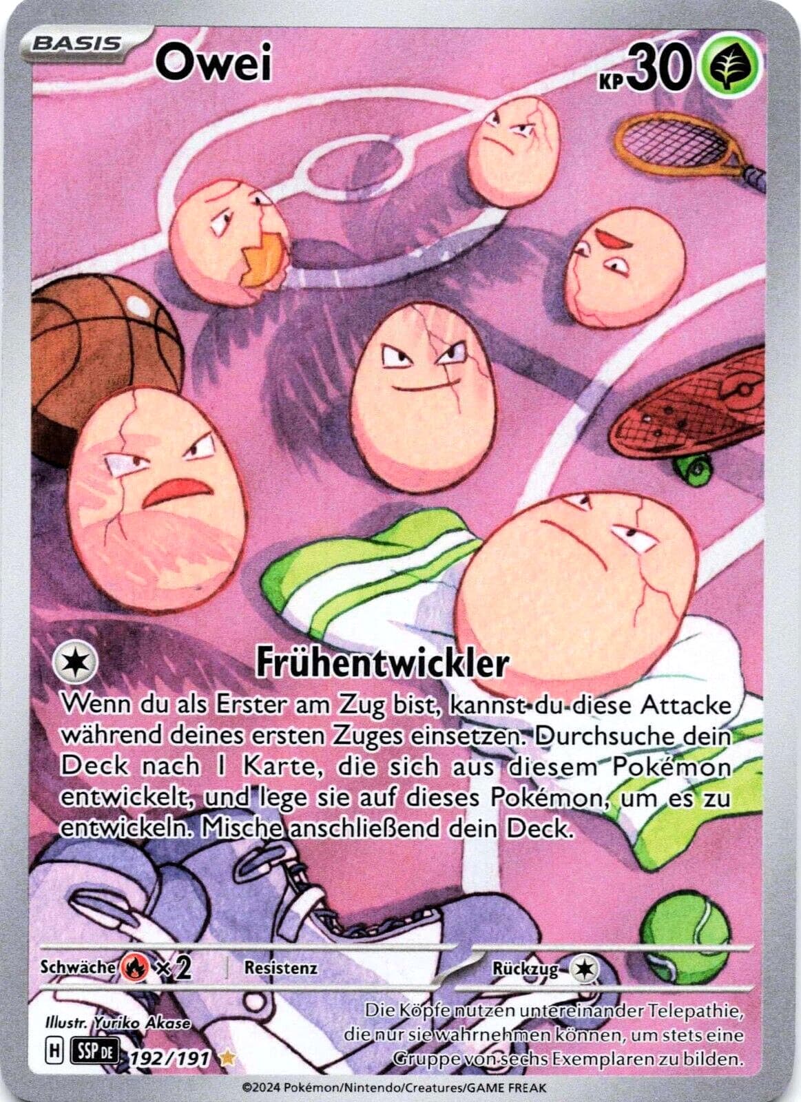 Pokémon Karte Owei SSP 192/191 Full Art Stürmische Funken Deutsch NM Kokowei