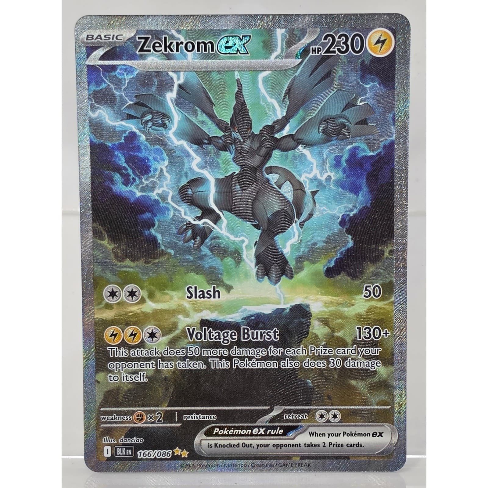 POKEMON BLACK BOLT ZEKROM EX 166/086 SIR