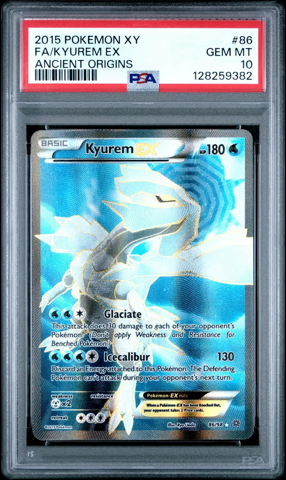 2015 Pokemon Xy Ancient Origins Kyurem EX Full Art FA #86 PSA 10