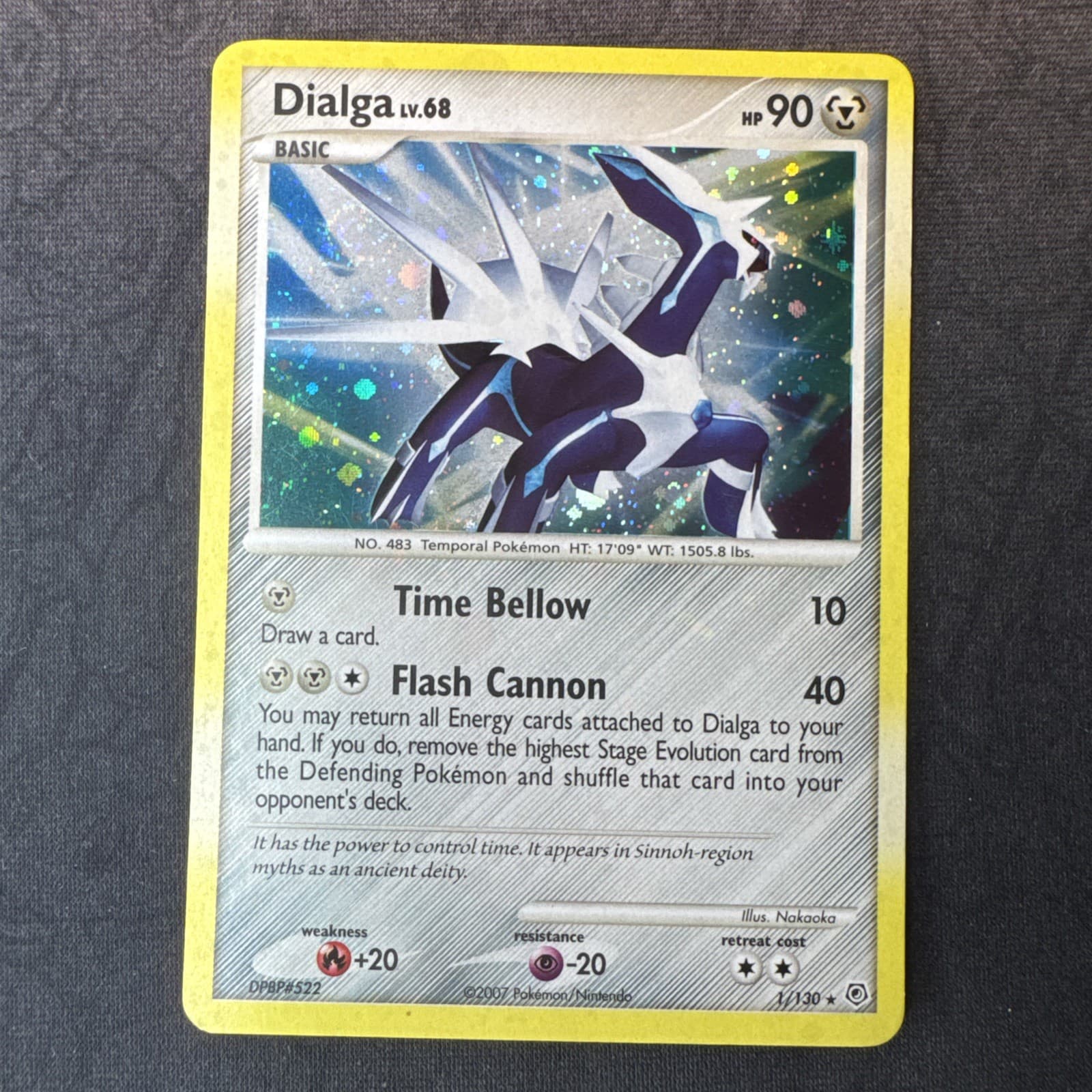 Swirl Dialga 1/130 Diamond and Pearl Holo Pokemon