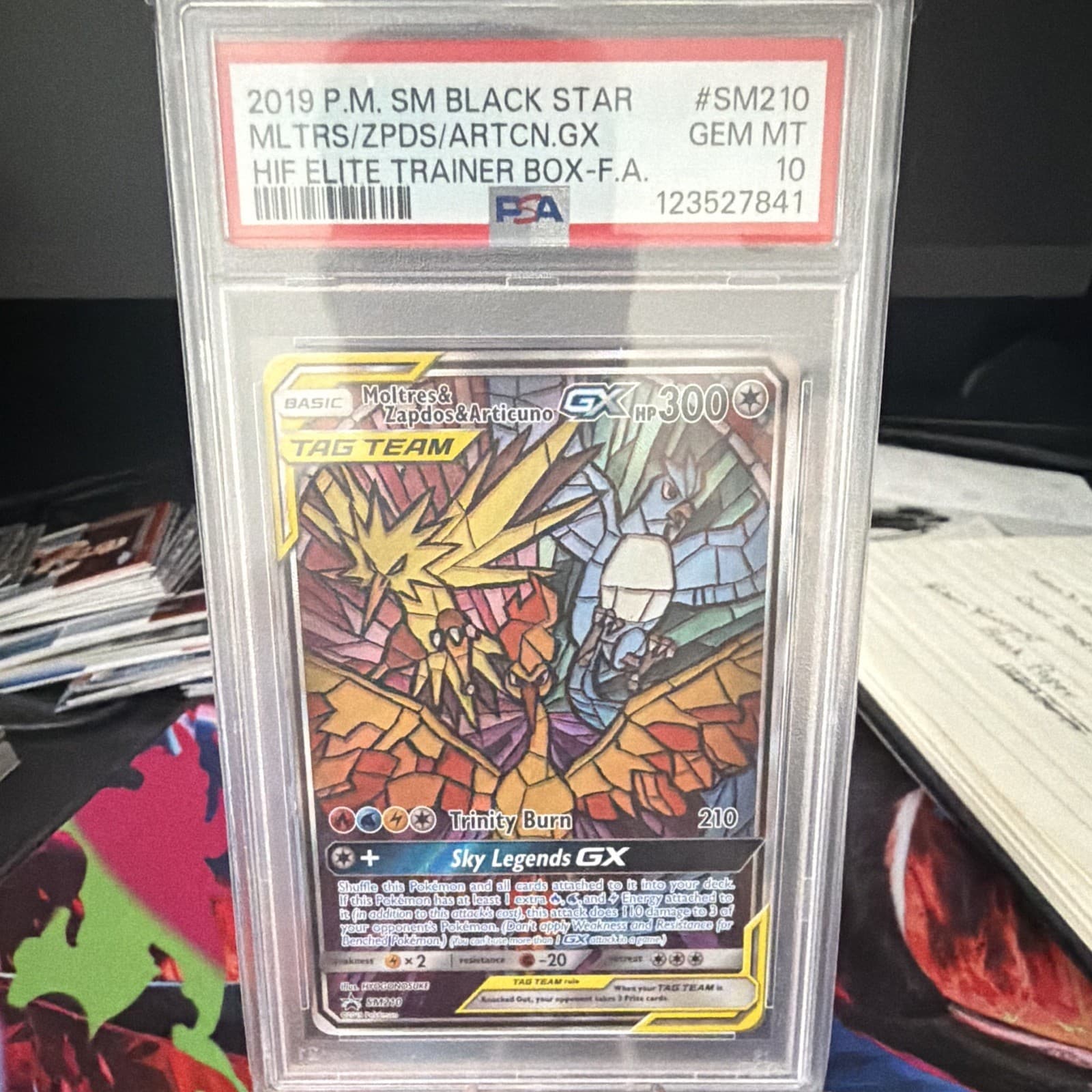 The Pokémon Company Moltres & Zapdos & Articuno GX SM210 SM Promo Holo PSA 10