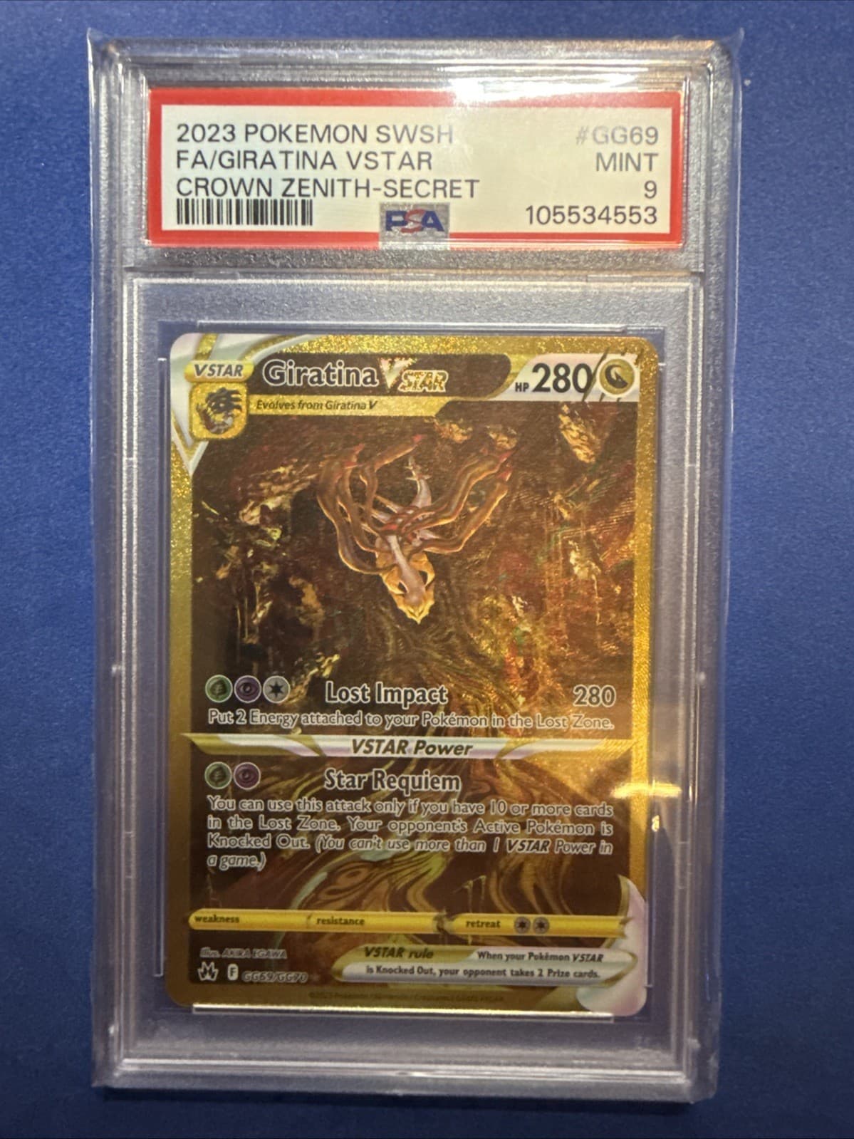 Pokemon Giratina VSTAR GG69/GG70 Crown Zenith Galarian Gallery PSA 9 2023
