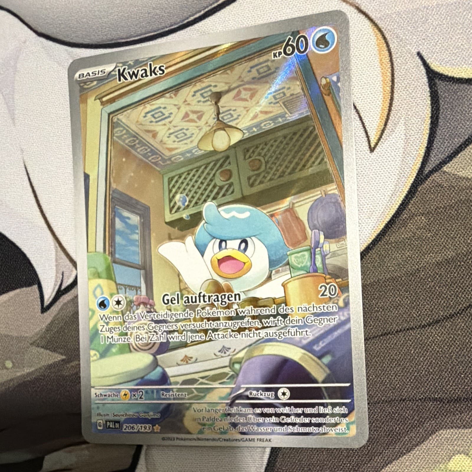 Kwaks (PAL 206)Entwicklungen in Paldea Full Art 206/193 Pokemon Karte Deutsch NM