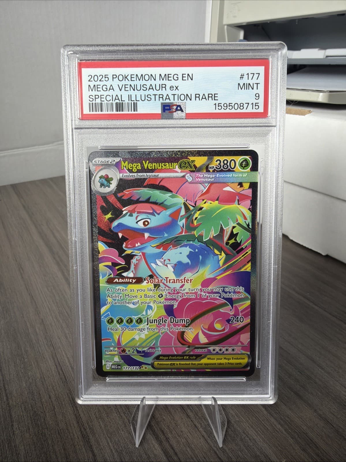 Pokemon 2025 Mega Venusaur ex 177/132 SIR Mega Evolution PSA 9
