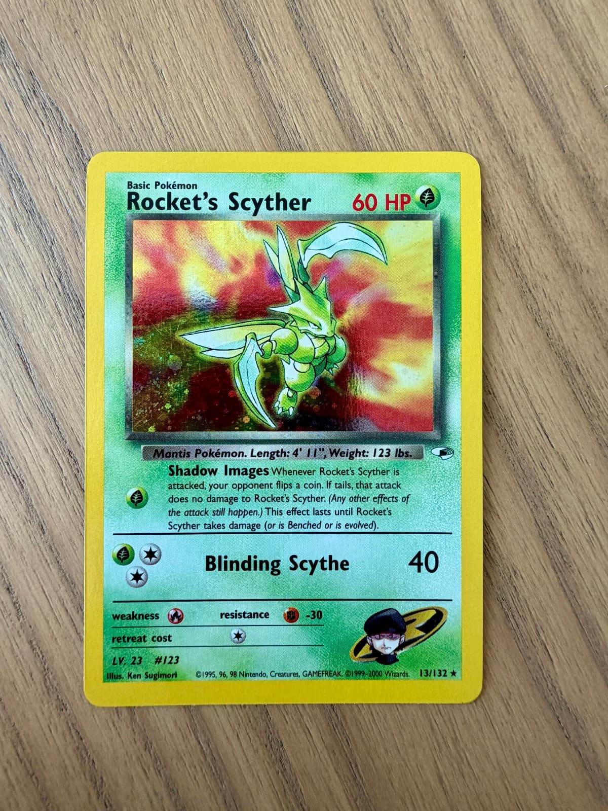 Pokemon Rocket's Scyther Holo Gym Heroes 13/132 MP