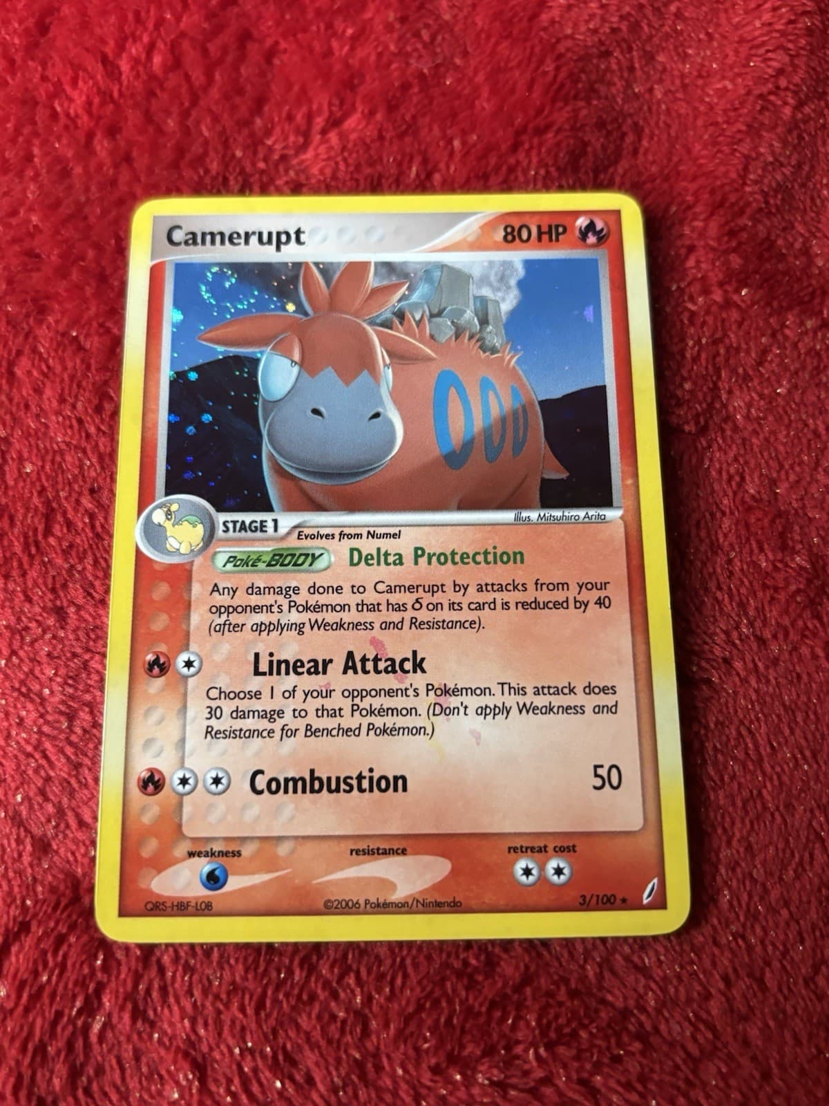 Camerupt 3/100 EX Crystal Guardians Holo Pokémon Card Lp-/mp+