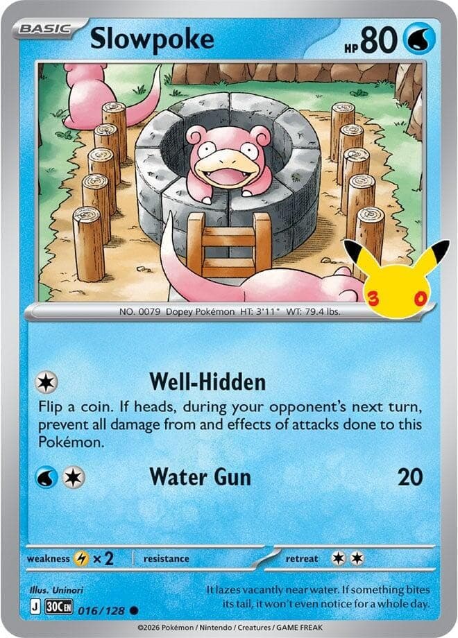 Slowpoke #16 Pokemon 30th Celebration