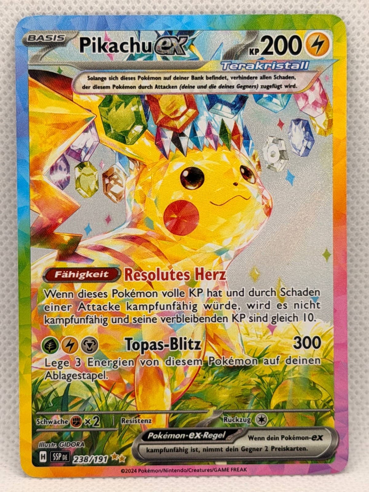 Pikachu ex Stürmische Funken 238 NM - DE