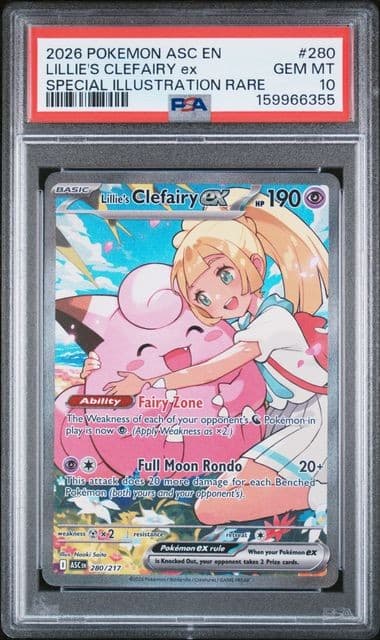 Lillie's Clefairy ex - 280/217 - SIR Ascended Heroes PSA 10 Pokemon TCG