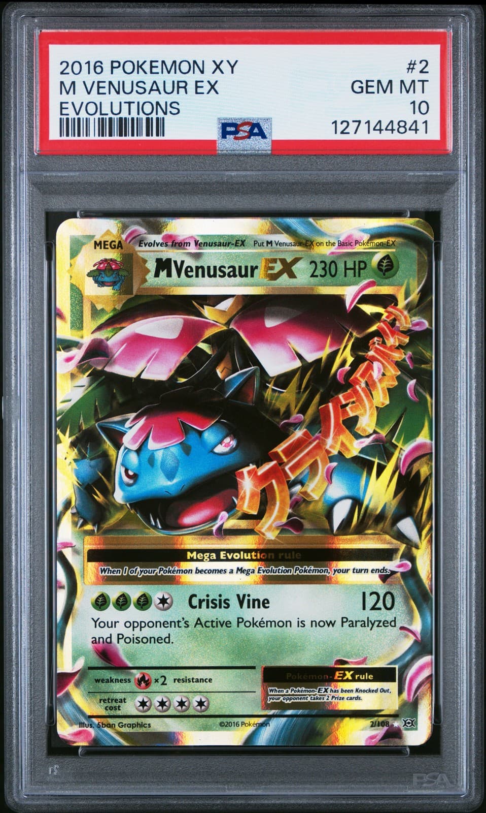 2016 POKEMON XY EVOLUTIONS #2 M VENUSAUR EX PSA 10