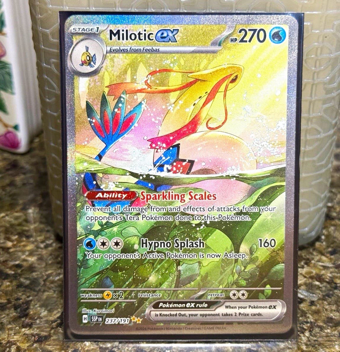 Pokemon TCG Milotic ex 237/191 SV08 Surging Sparks SIR Holo