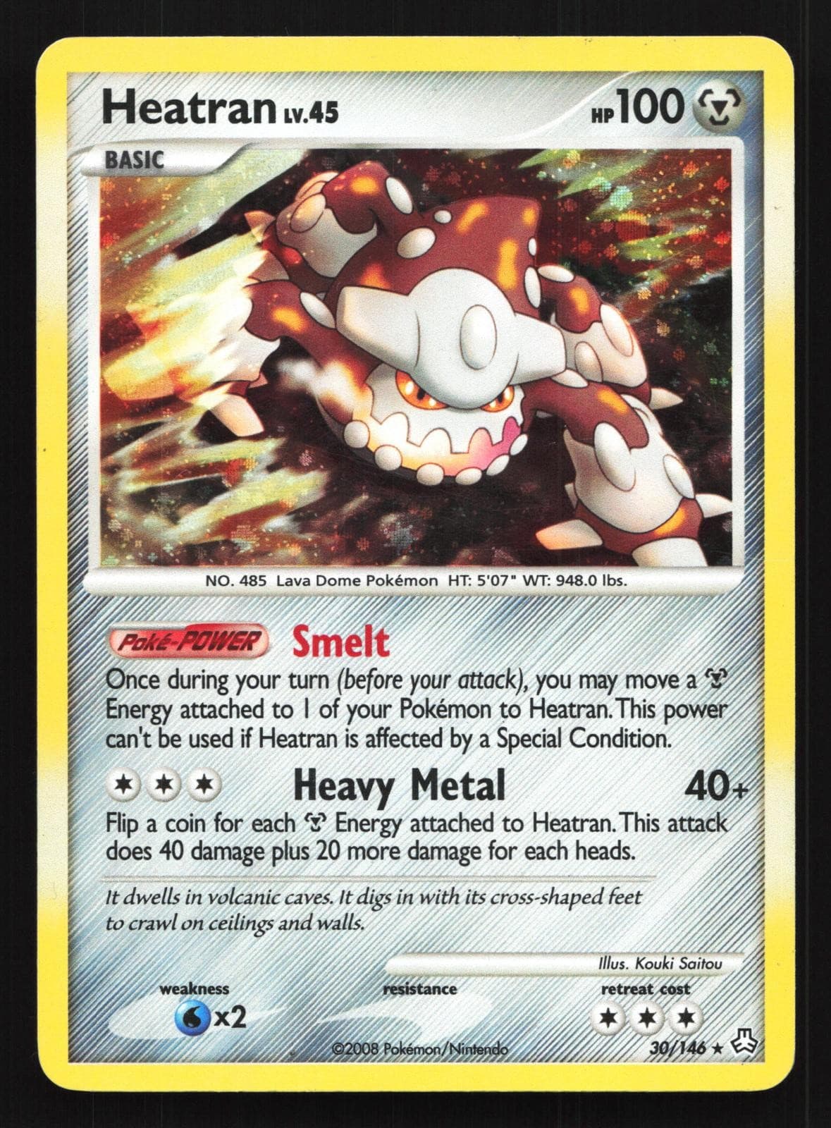 Heatran (DP Legends Awakened) 30/146 (Deck) Exclusives Holo Rare Pokemon Card