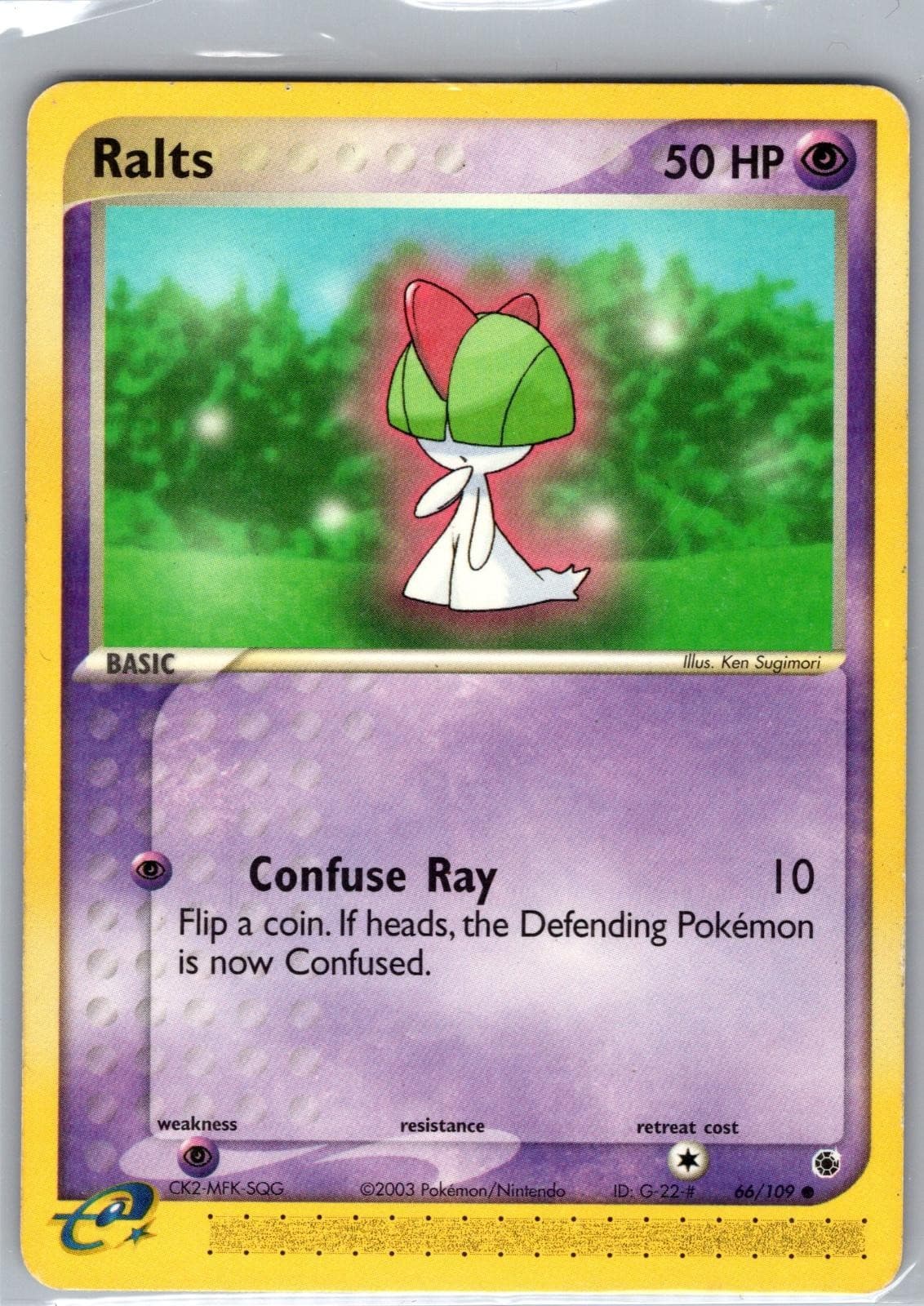 Ralts 66/109 Common Ruby & Sapphire Pokemon Lightly Played