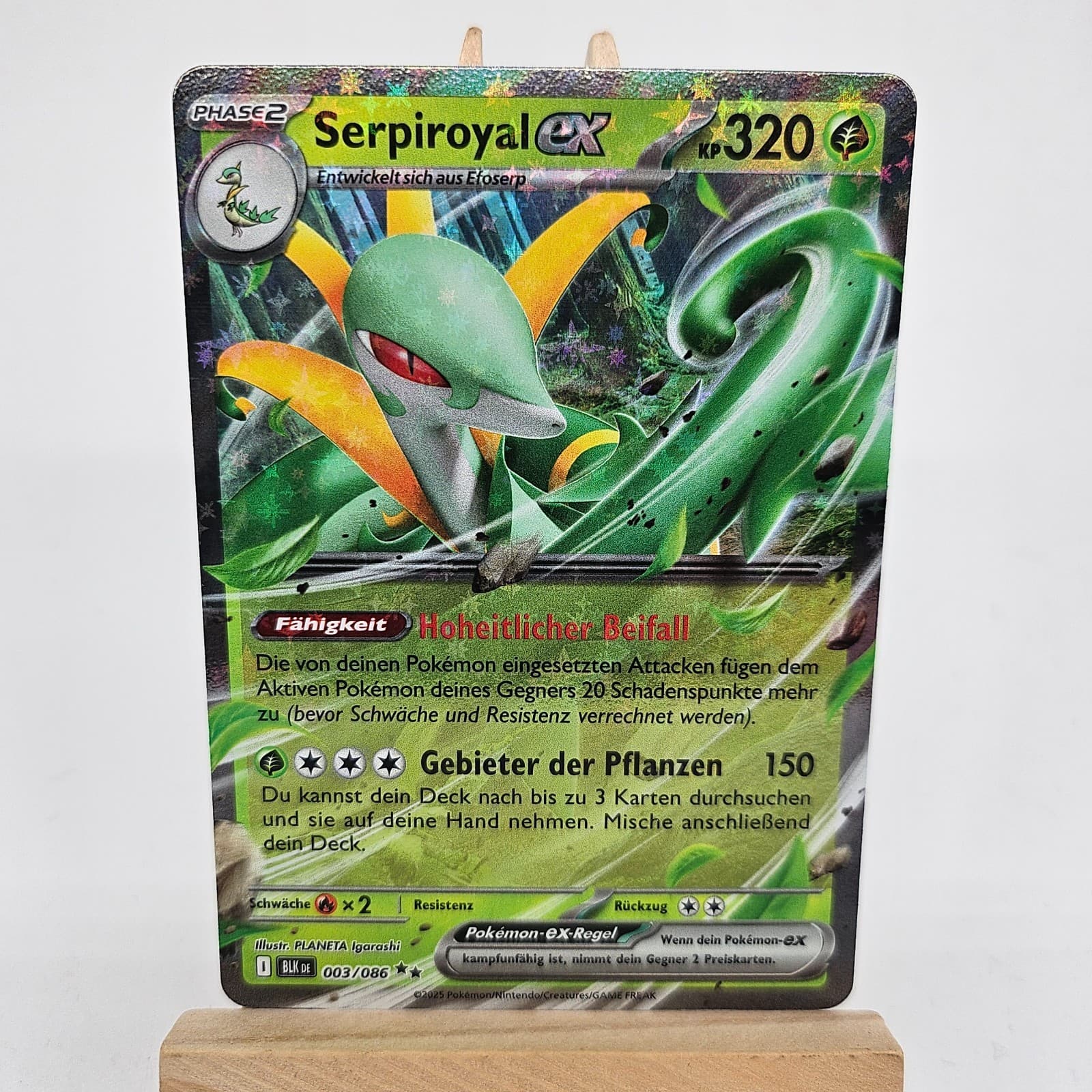 Pokemon Karte: Serpiroyal EX 003/086 Schwarze Blitze Near Mint Deutsch