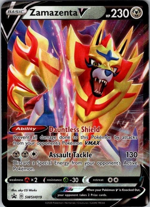 Zamazenta V SWSH019 Holo Promo Sword & Shield Promo Pokemon NM oky CG Works