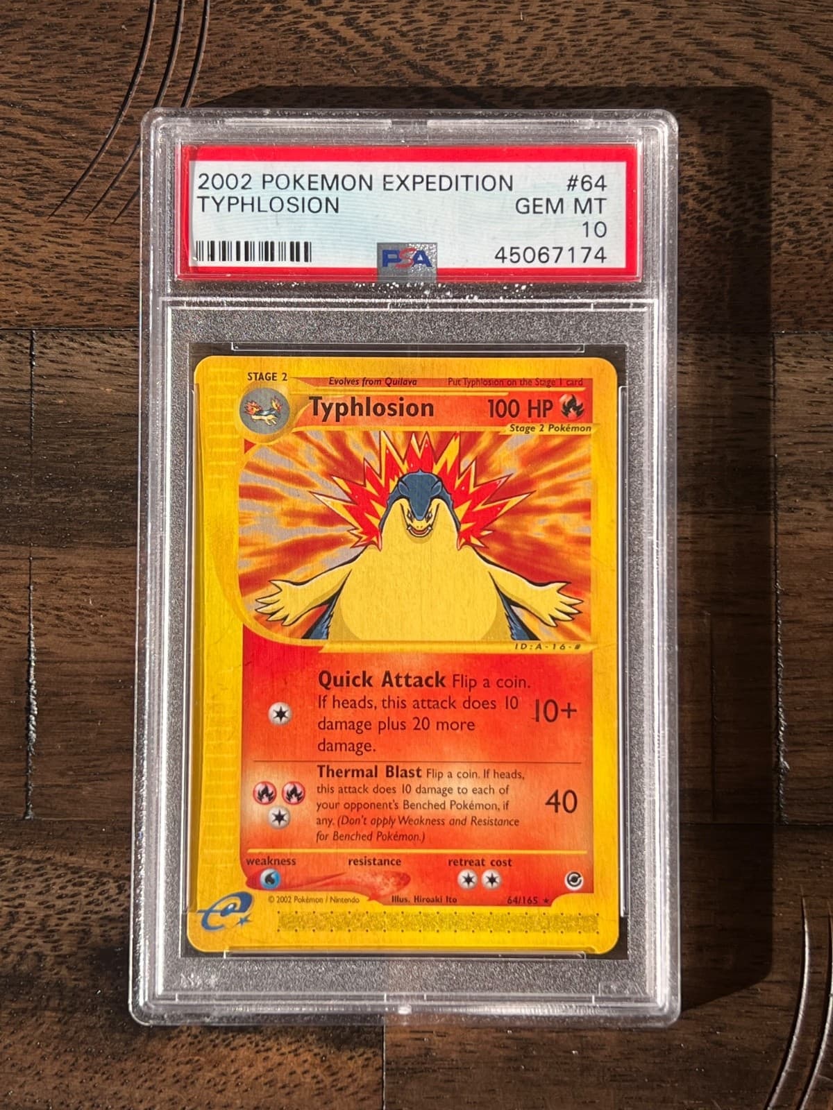 2002 Pokemon Expedition Typhlosion 64/165 PSA 10 Gem Mint