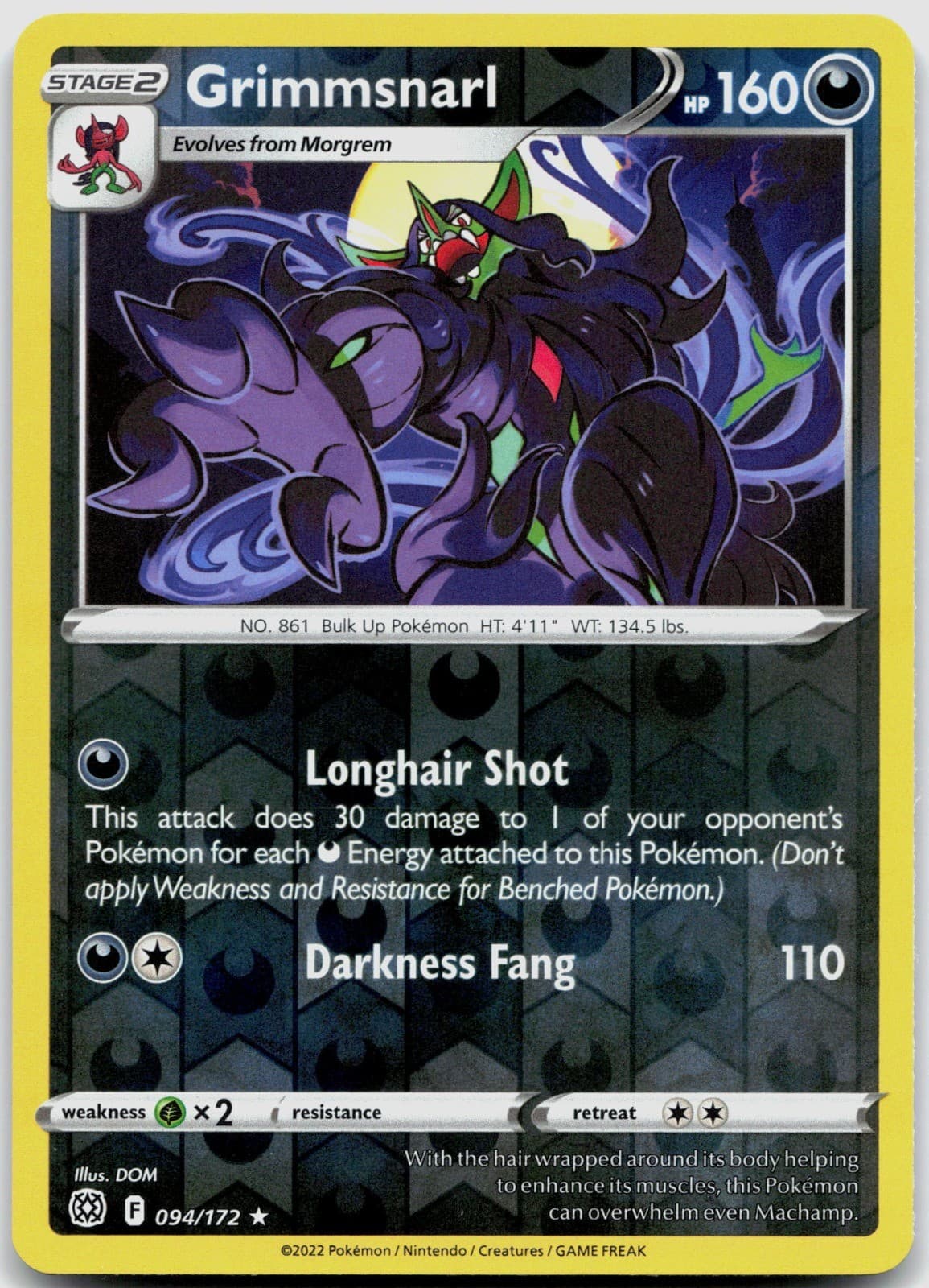 Grimmsnarl 094/172 SWSH09: Brilliant Stars POKEMON TCG Rare