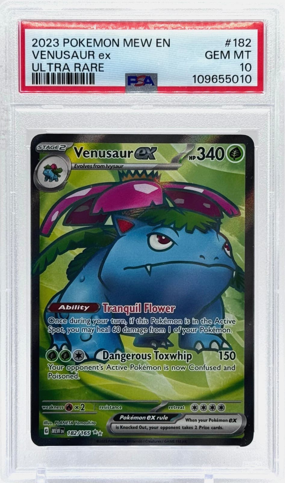 Pokemon Venusaur ex 151 182/165 Full Art PSA 10 Gem Mint TCG
