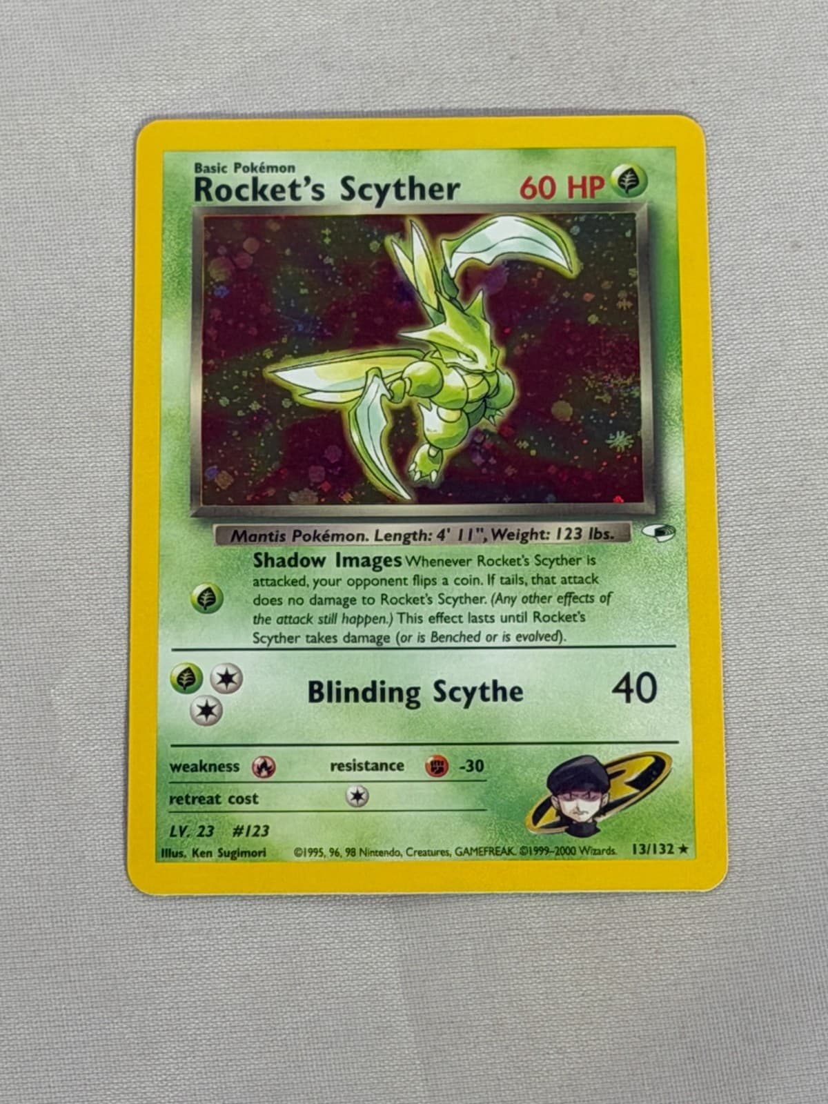 Pokemon Rocket's Scyther Gym Heroes 13/132