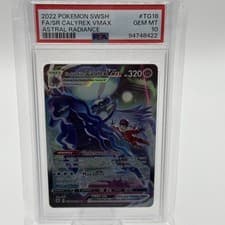 2022 POKEMON SWSH ASTRAL RADIANCE #TG18 FULL ART/SHADOW RIDER CALYREX VMAX PSA10