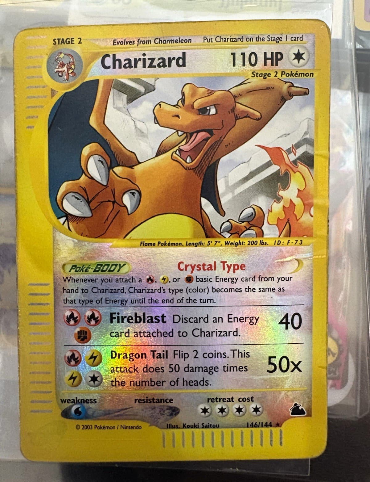 Pokémon Charizard 146/144 Skyridge Holo Secret Rare English