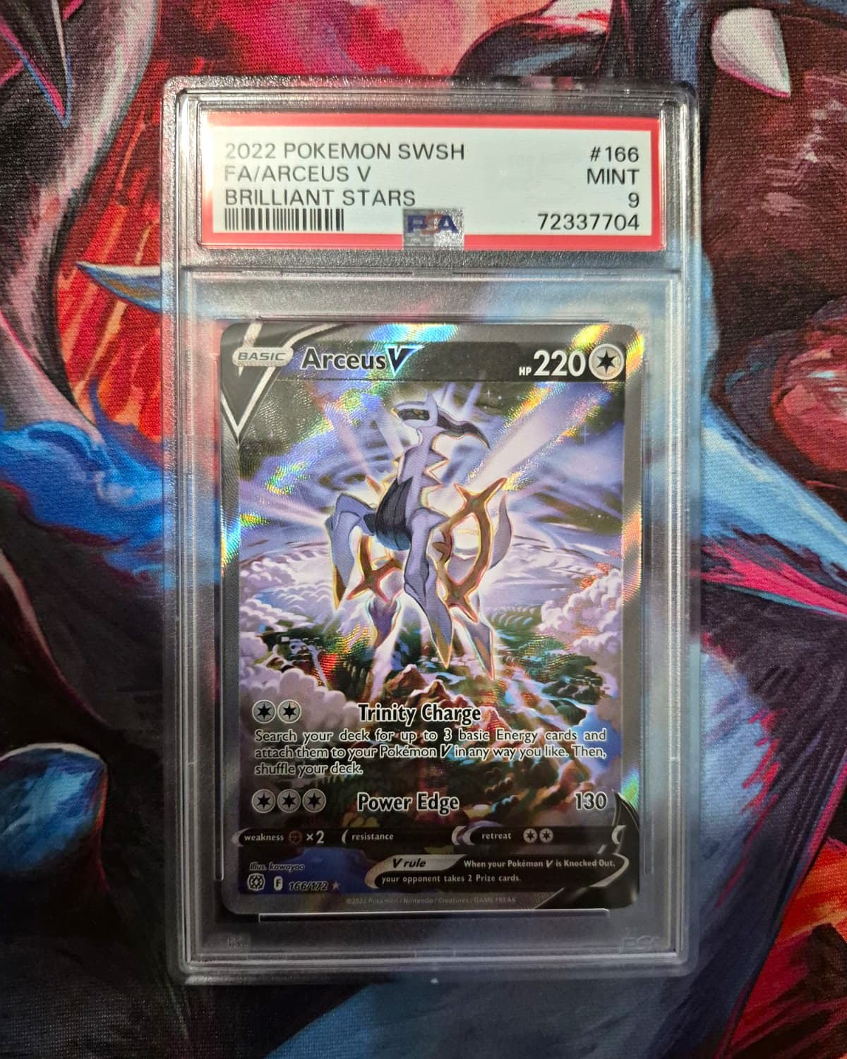 The Pokemon Company 2022 SWSH09 Brilliant Stars Arceus V 166/172 Holo PSA 9