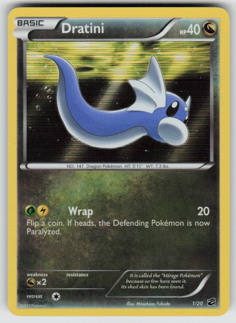 Dratini 1/20 Holo Rare Dragon Vault Pokemon NM