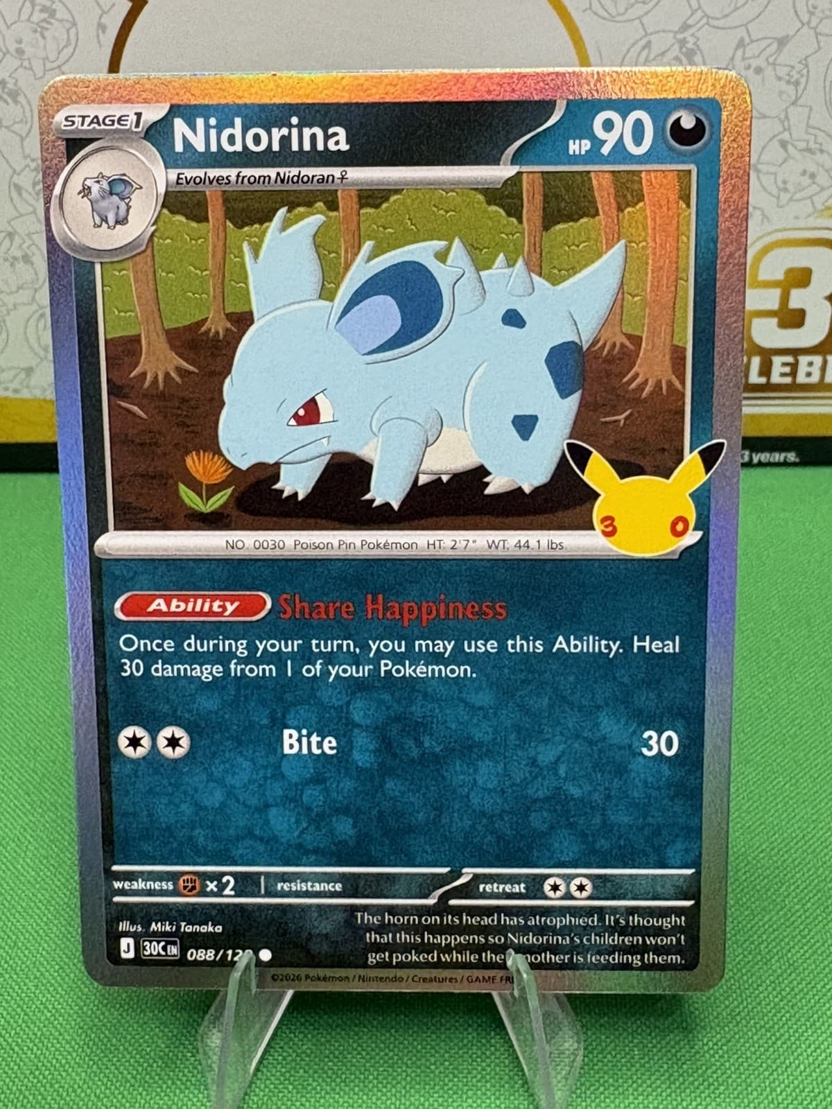 Nidorina 88/128 ME: 30th Celebration Pokemon TCG