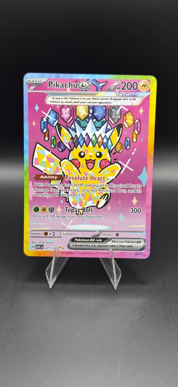 Pikachu ex 277/217 Ascended Heroes SIR Full Art Holo English