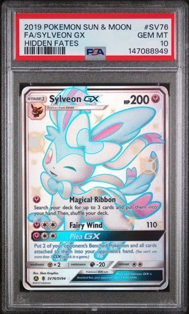 Pokemon Sylveon GX Hidden Fates Shiny Vault Full Art #SV76 PSA 10 Gem Mint