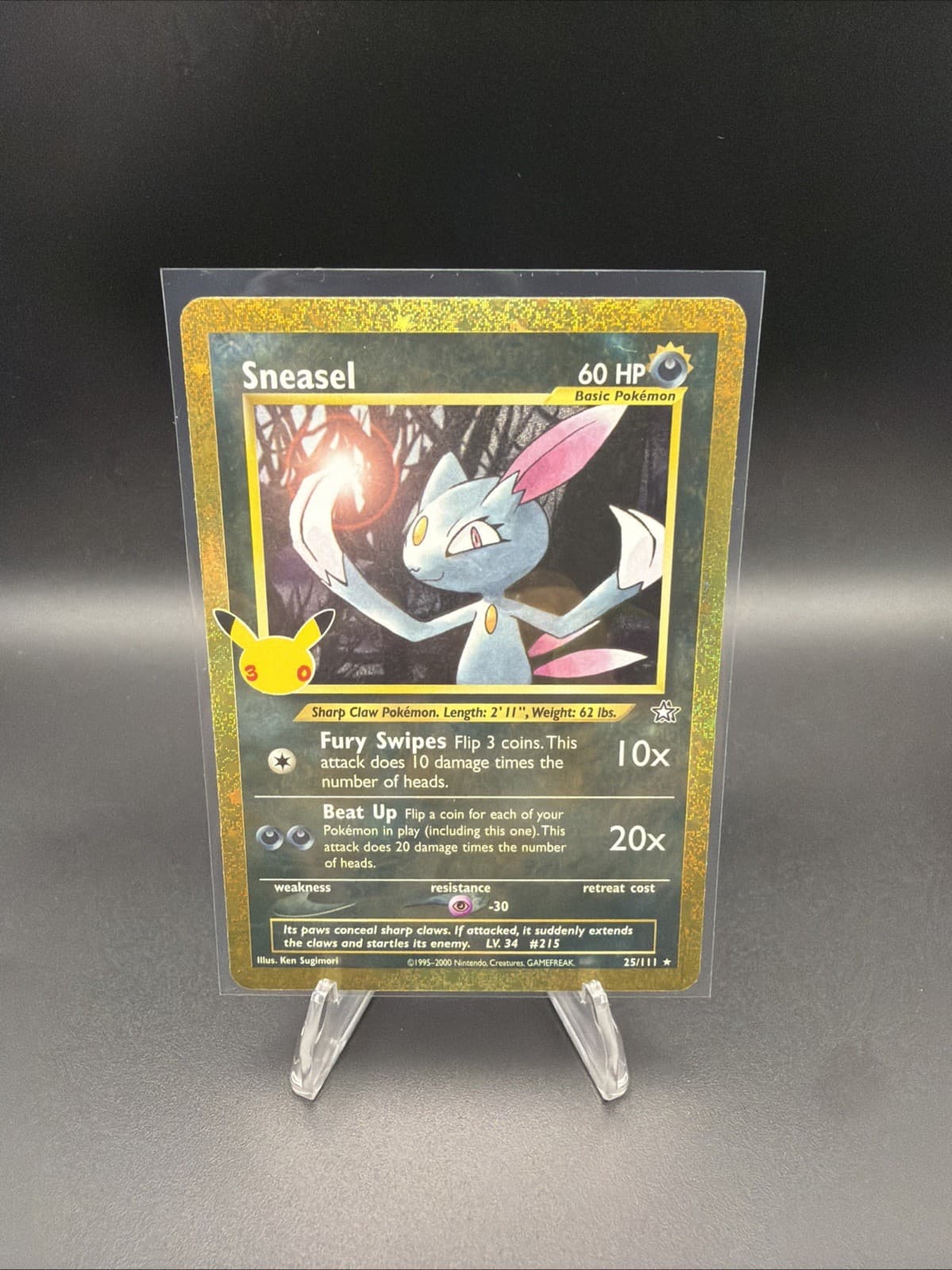 Sneasel - 30th Celebration Classic Collection Pokemon Card 25/111