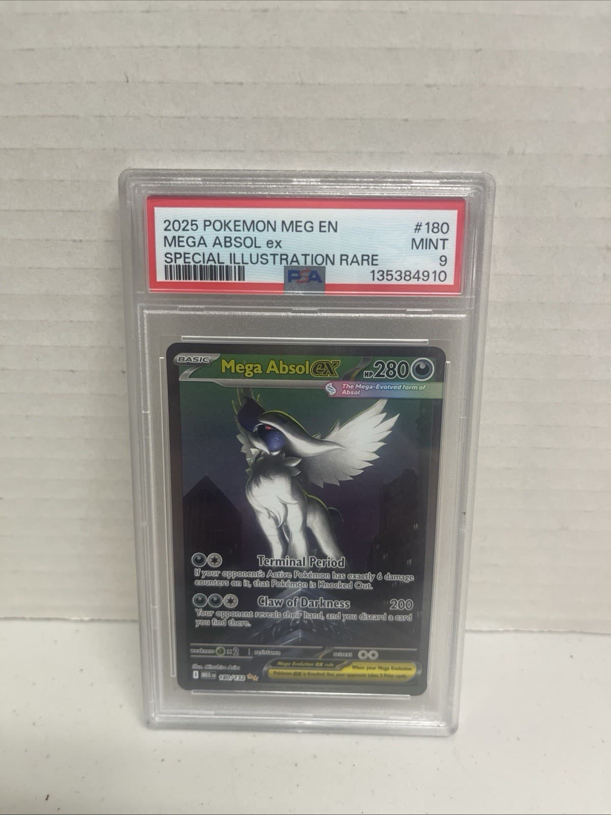 PSA 9 Mega Absol EX 180/132 Pokemon Mega Evolution Special Illustration Rare SIR