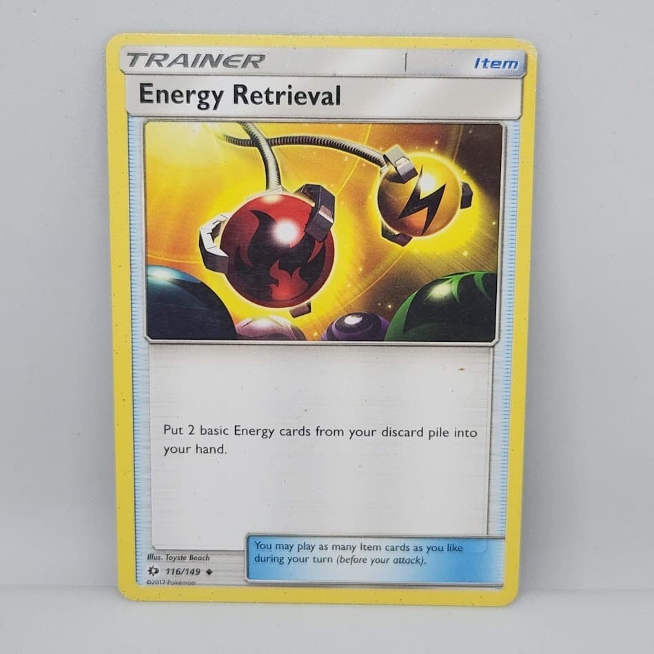 Pokemon Energy Retrieval 116/149 Sun & Moon Uncommon Trainer - Item TCG Card