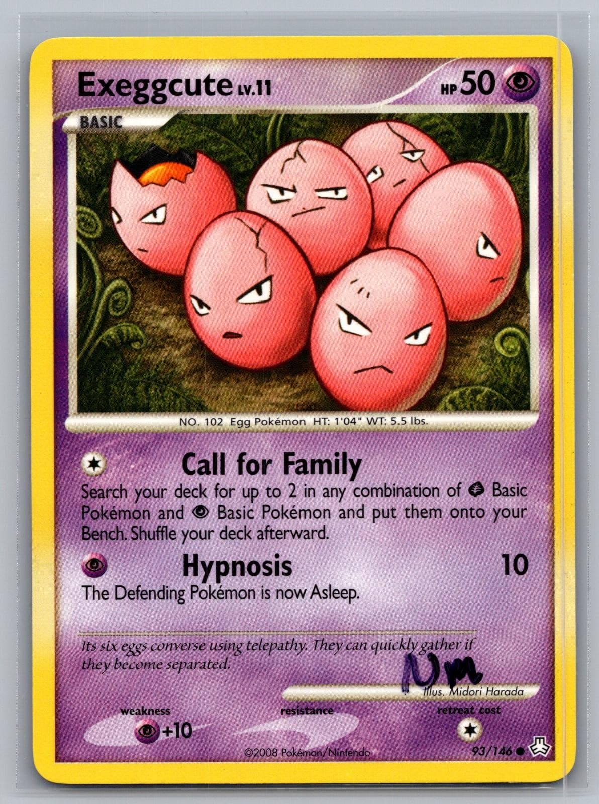 Exeggcute 93/146 Common Legends Awakened Pokemon Near Mint