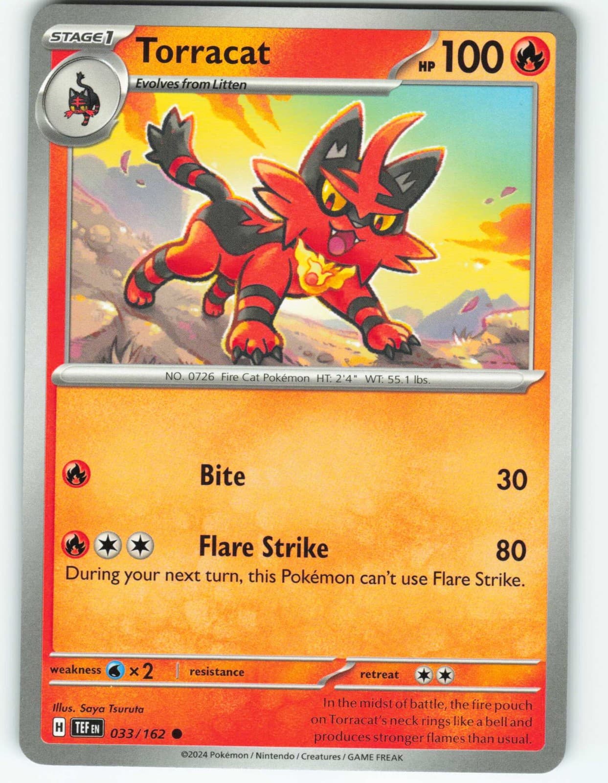 Torracat - 33/162 Temporal Forces - Pokémon TCG - 2024