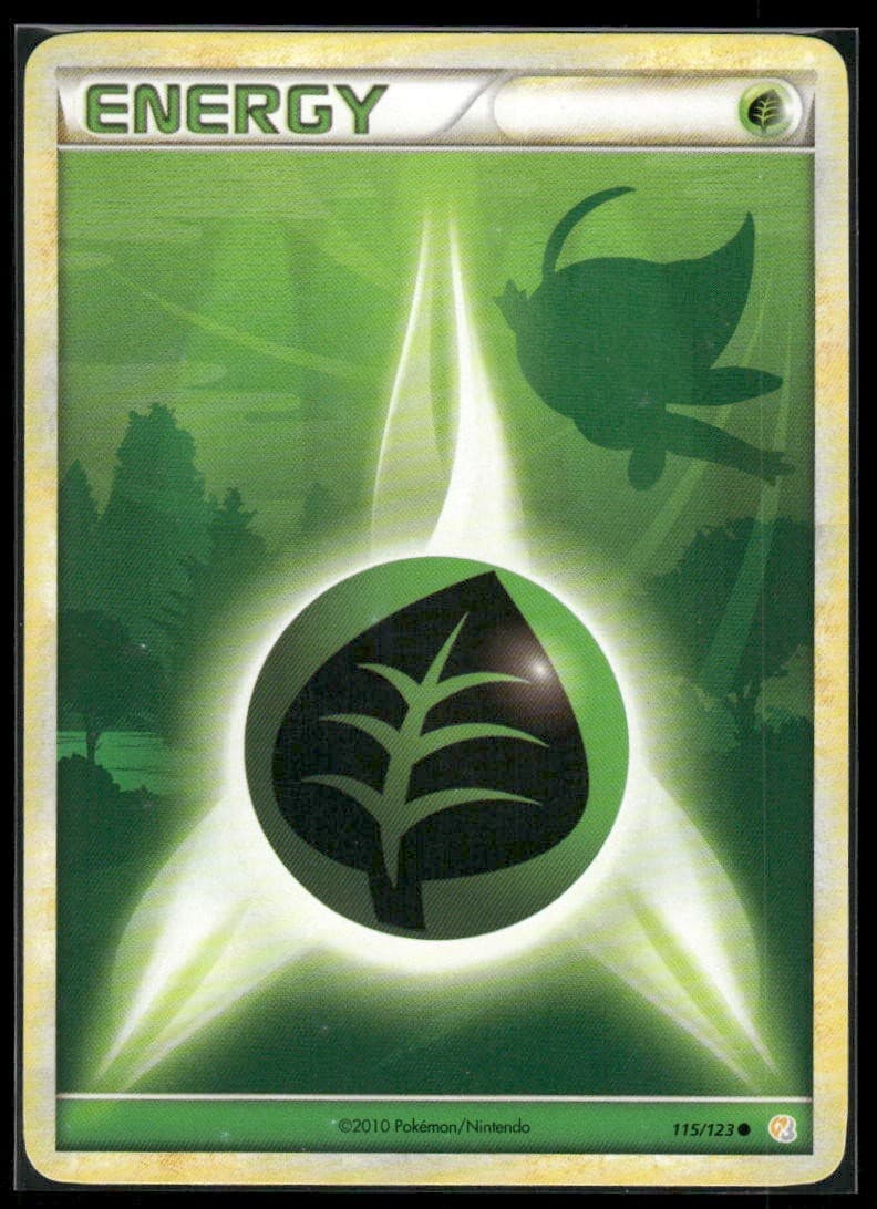 Grass Energy 115/123 C HeartGold & SoulSilver Pokemon MP AA-115