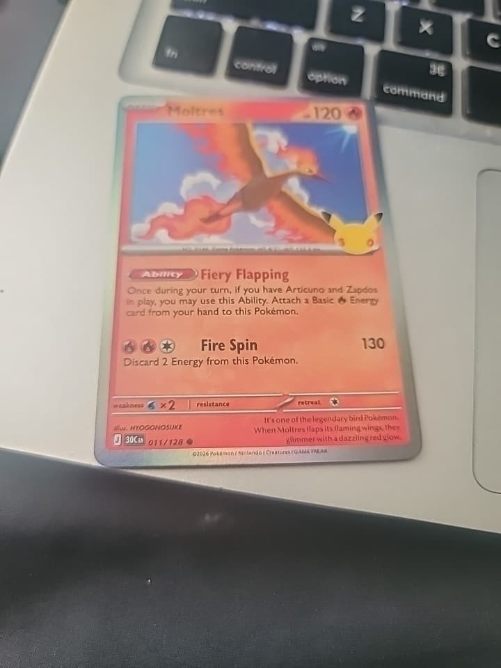 Moltres 11/128 TCG ME: 30th Celebration Holo Pokemon TCG